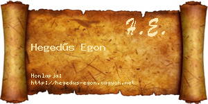 Hegedűs Egon névjegykártya